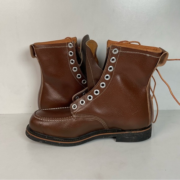 Vintage Thom McAn Moc Toe Boots | Insulated | Safety Toe | 1960s | Men’s 9 E main image 9